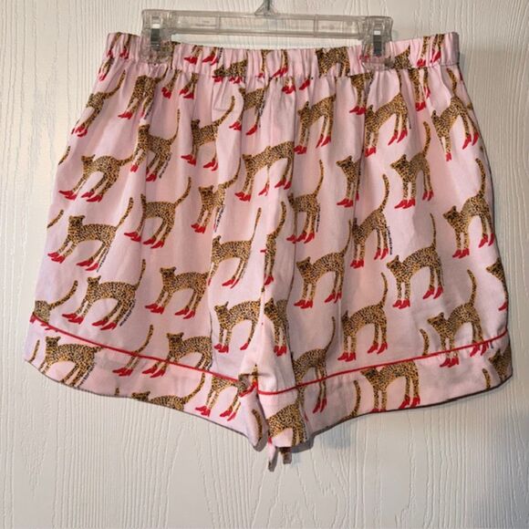 BOUFFANTS & BROKEN HEARTS Pink Cheetah In Heels PJ Shorts Set - Picture 7 of 8